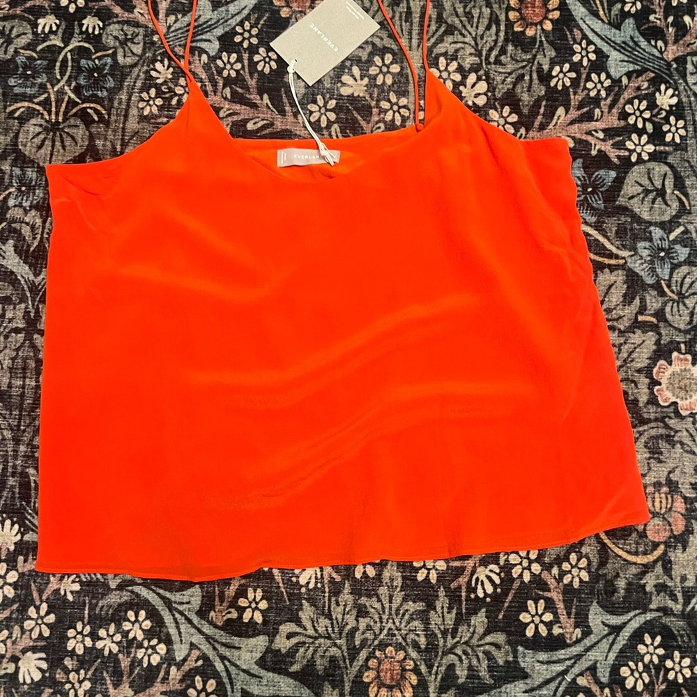 🧡 NWT Everlane 100% Silk Cami Tank – Persimmon
